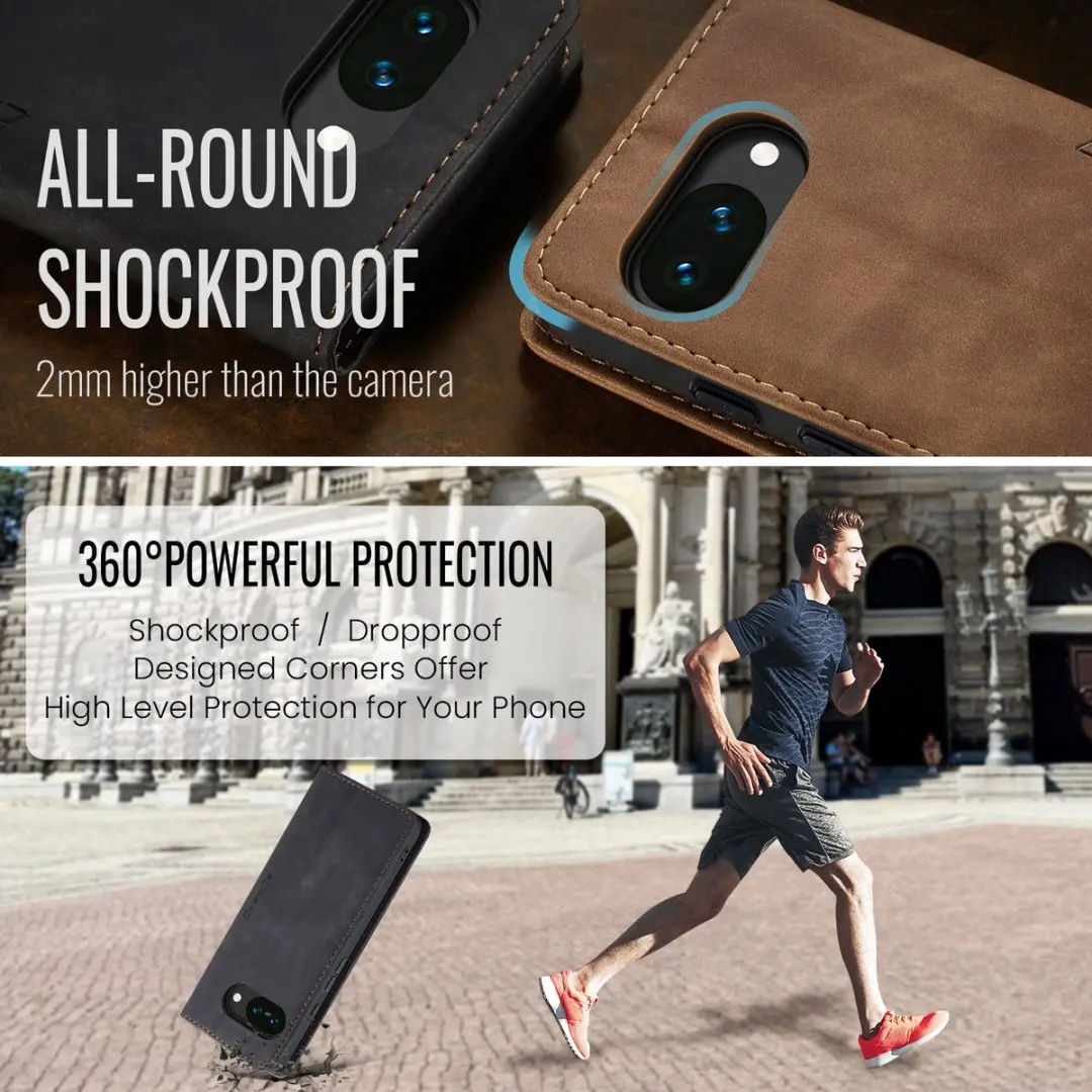 Caseme 013 Book Case Hoesje - Google Pixel 10a - 2 Pasjes - Zwart - afbeelding 6 van 6