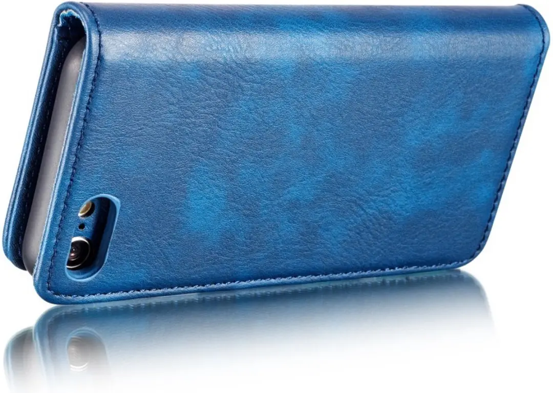 DG.MING iPhone Hoesje 2-in-1 Book Case Blauw - 3 Pasjes