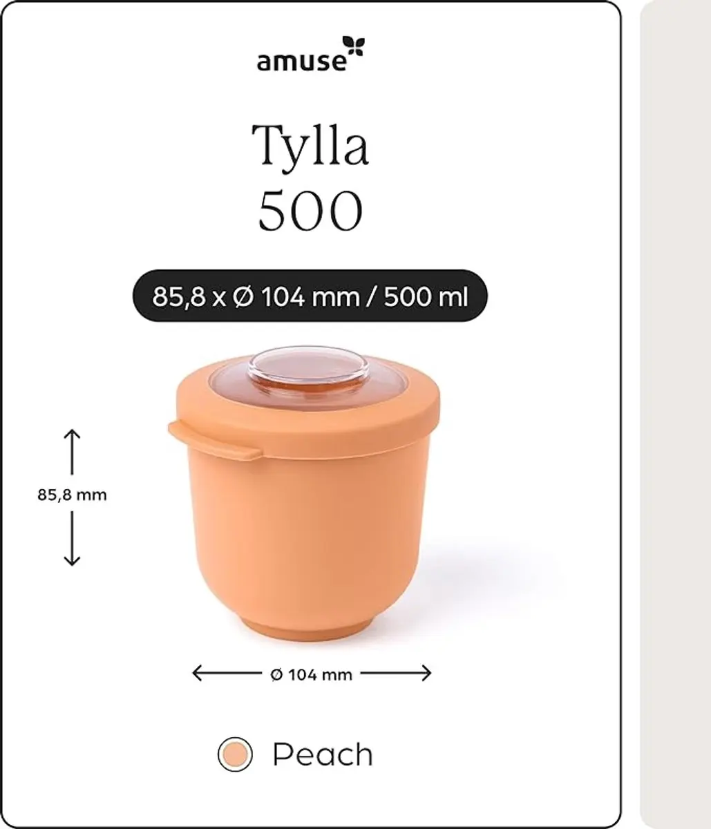 Amuse Tylla Peach Lunchbox 500ml - Oranje