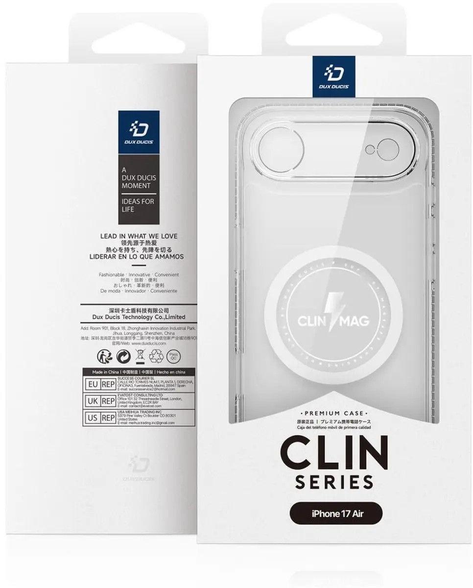 Dux Ducis Clin Mag Case iPhone 17 Air - MagSafe - 1 Pasje - Zwart