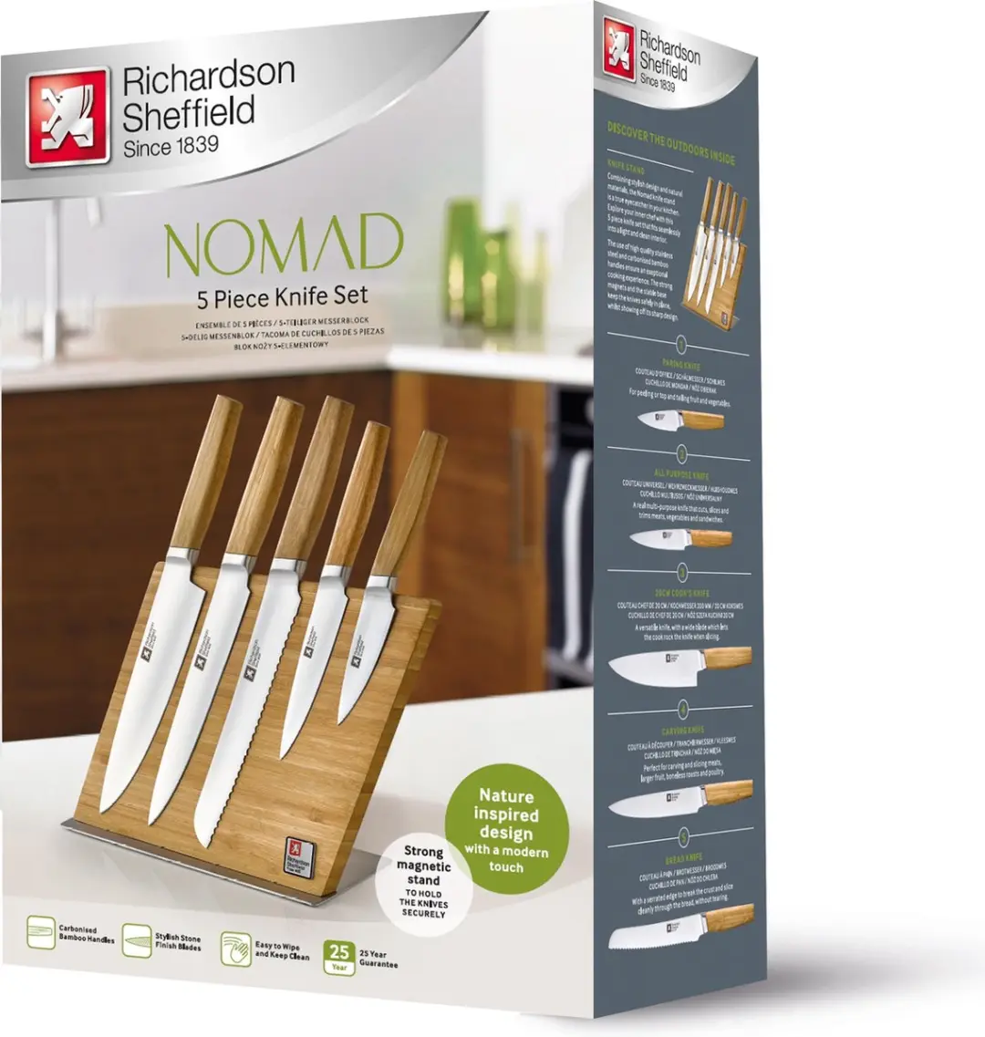 Richardson Sheffield Nomad Messenblok 5-delig R11111K514K20 - Lichtbruin - afbeelding 6 van 6