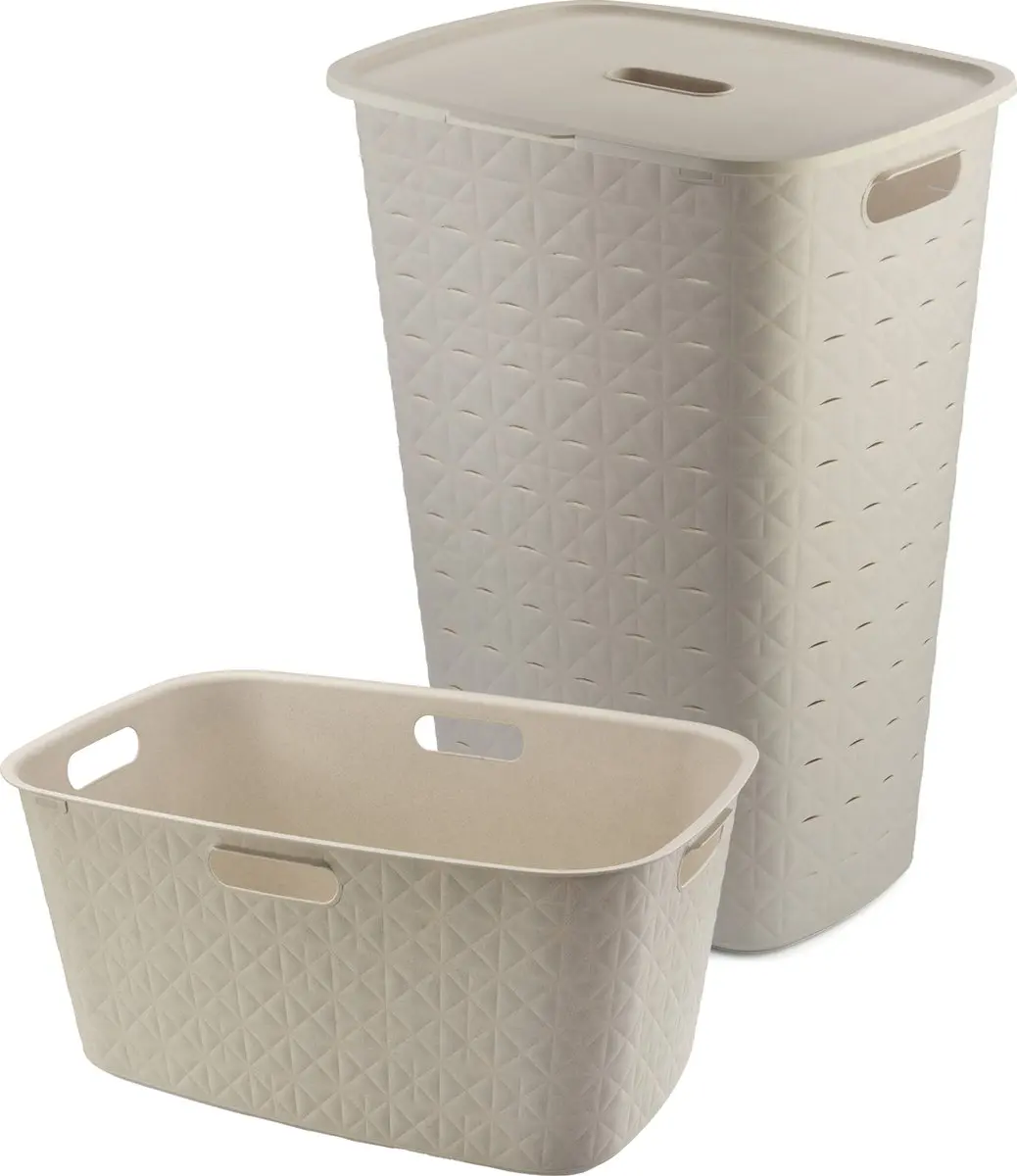 Curver Softex Wasmand met Deksel 56L + Wasmand 45L