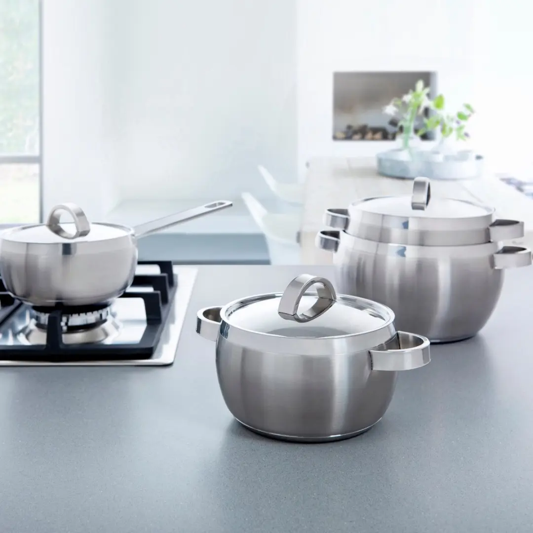 BK Apple Pannenset 7-delig Inductie RVS - 16/18/20/24/28cm - Ovenbestendig