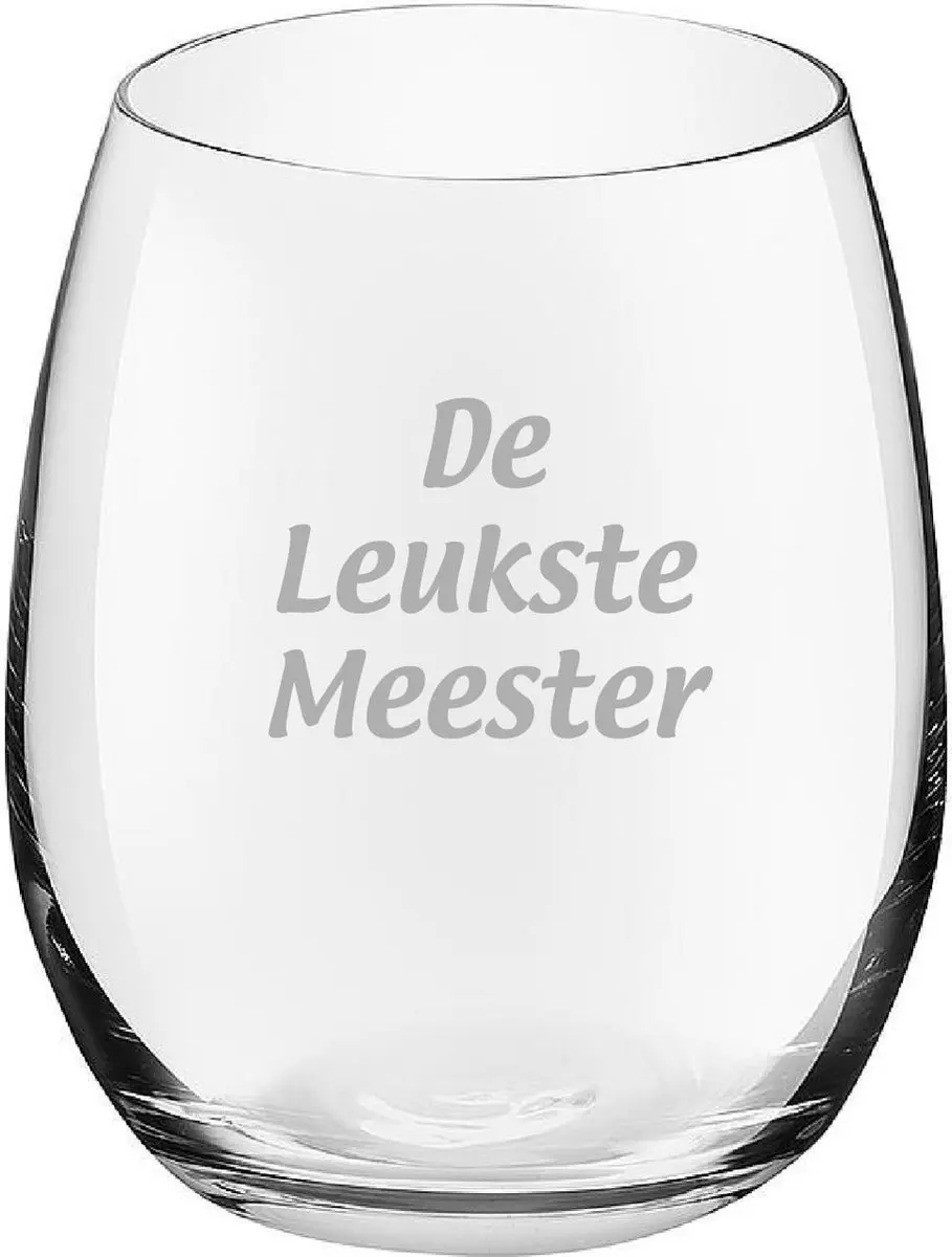 Royal Leerdam Gegraveerd Drinkglas 39cl - Leukste Meester