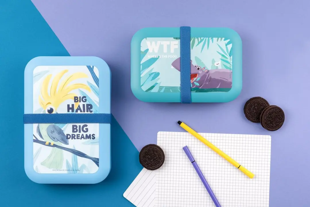 Amuse Plus Tropical Teens Lunchbox - Turquoise - 3-delig