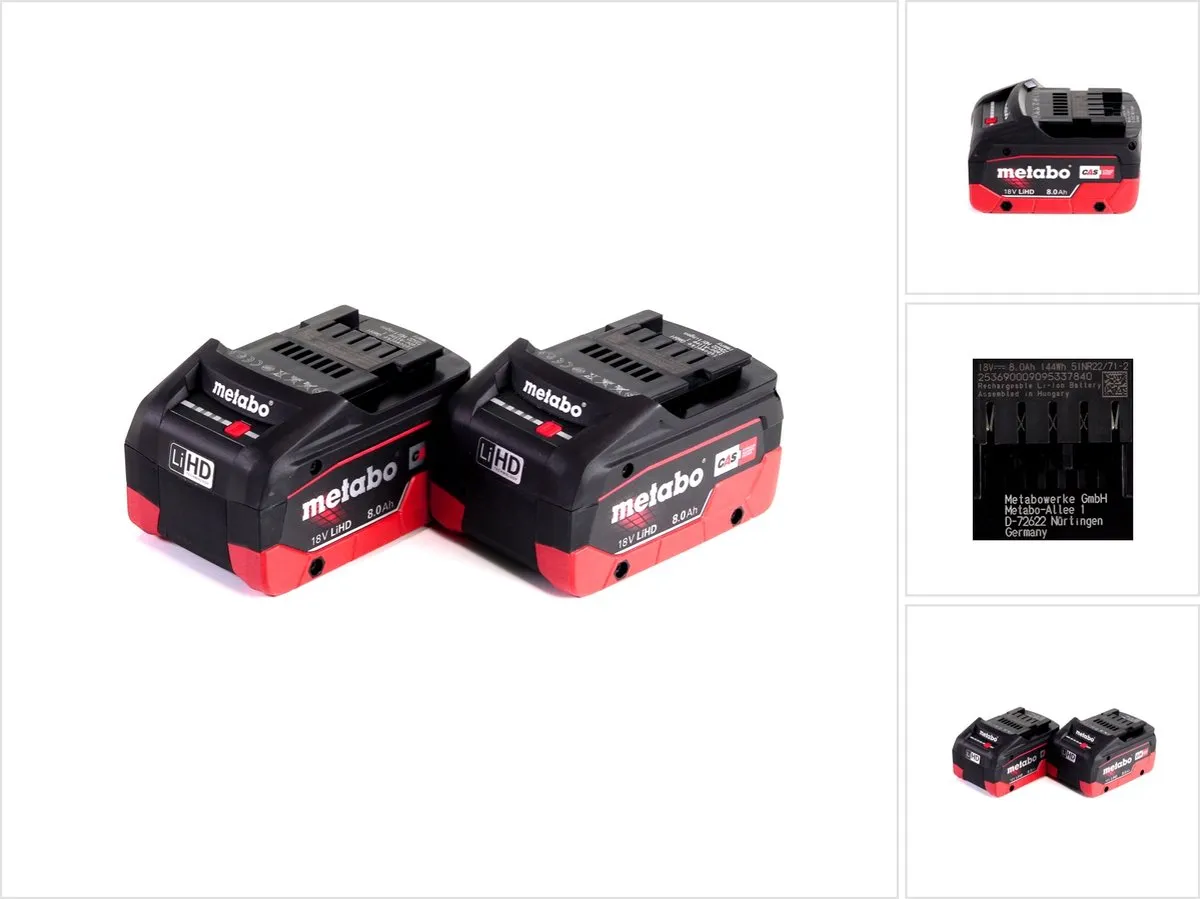Metabo 18V Accuset 2x LiHD 8.0Ah
