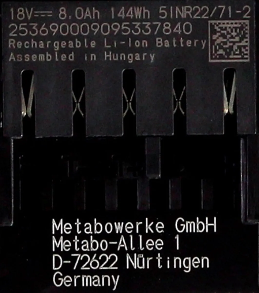 Metabo 18V Accuset 2x LiHD 8.0Ah - 625369000