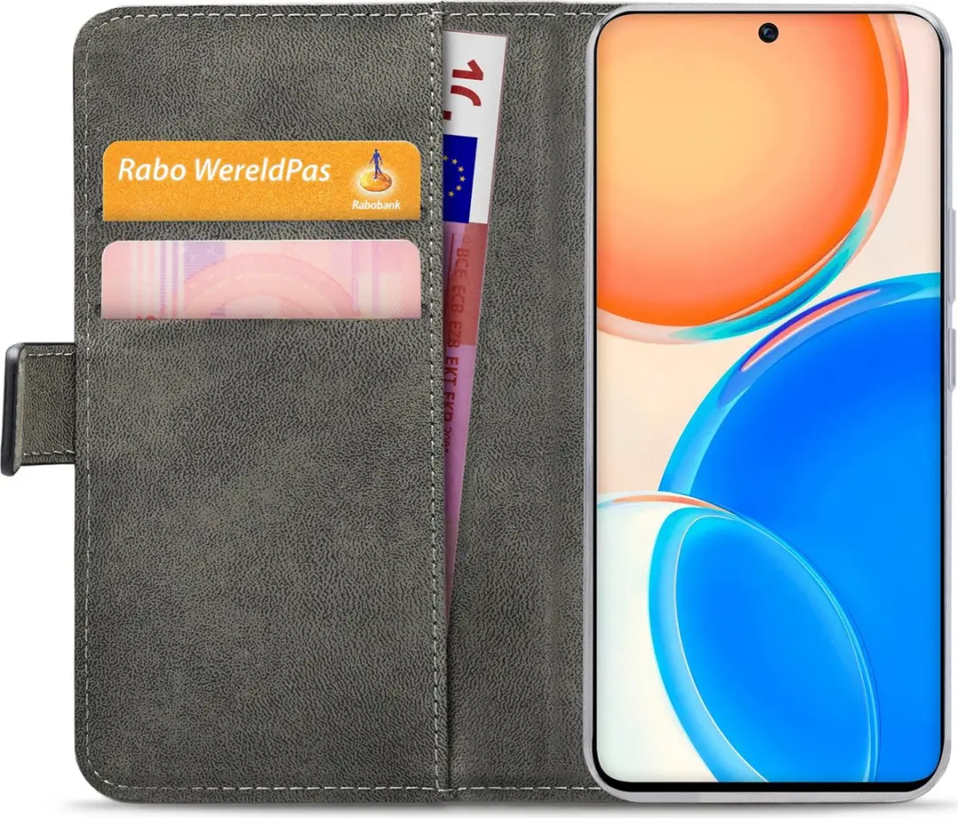 Mobilize Classic Gelly Wallet Bookcase Hoesje HONOR X8 - Pasjeshouder - Zwart
