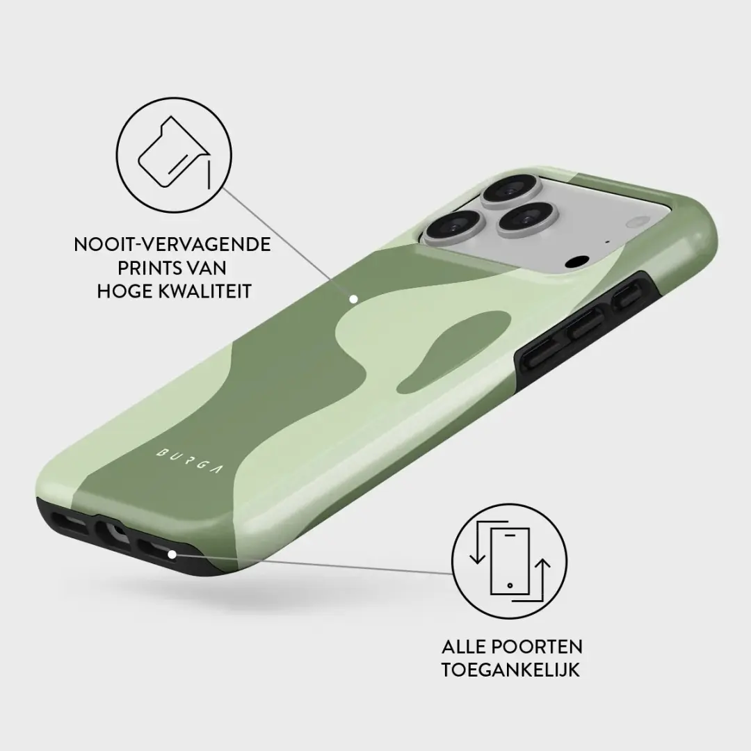 Burga Tough Backcover iPhone 17 Pro No Rush - Groen