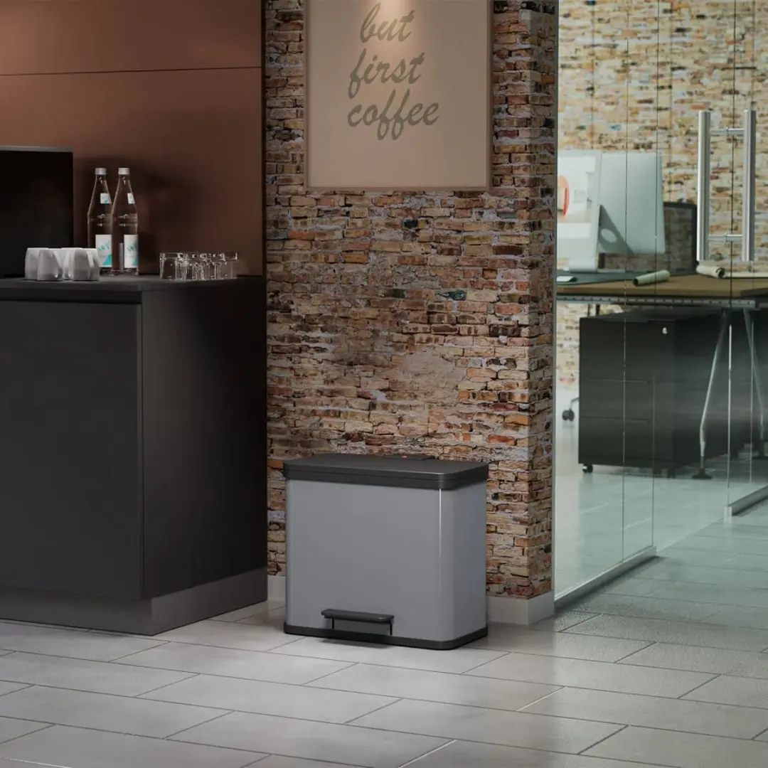 Hailo Öko Trio Plus Prullenbak 3x9L - Zilver