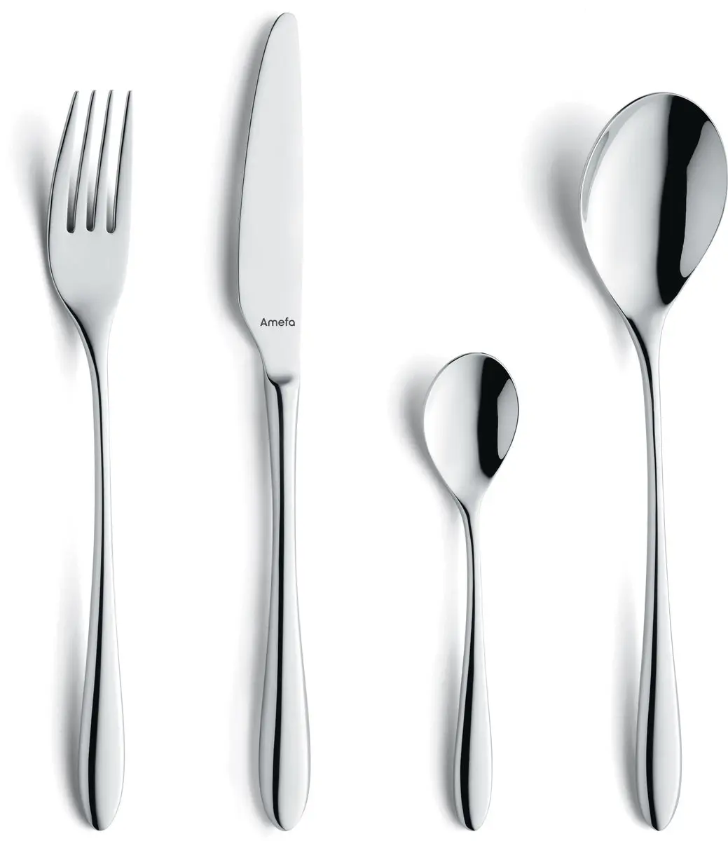 Amefa Cuba 24-delig Bestekset - 6 Personen - Zilver - Houten Kist - afbeelding 6 van 6