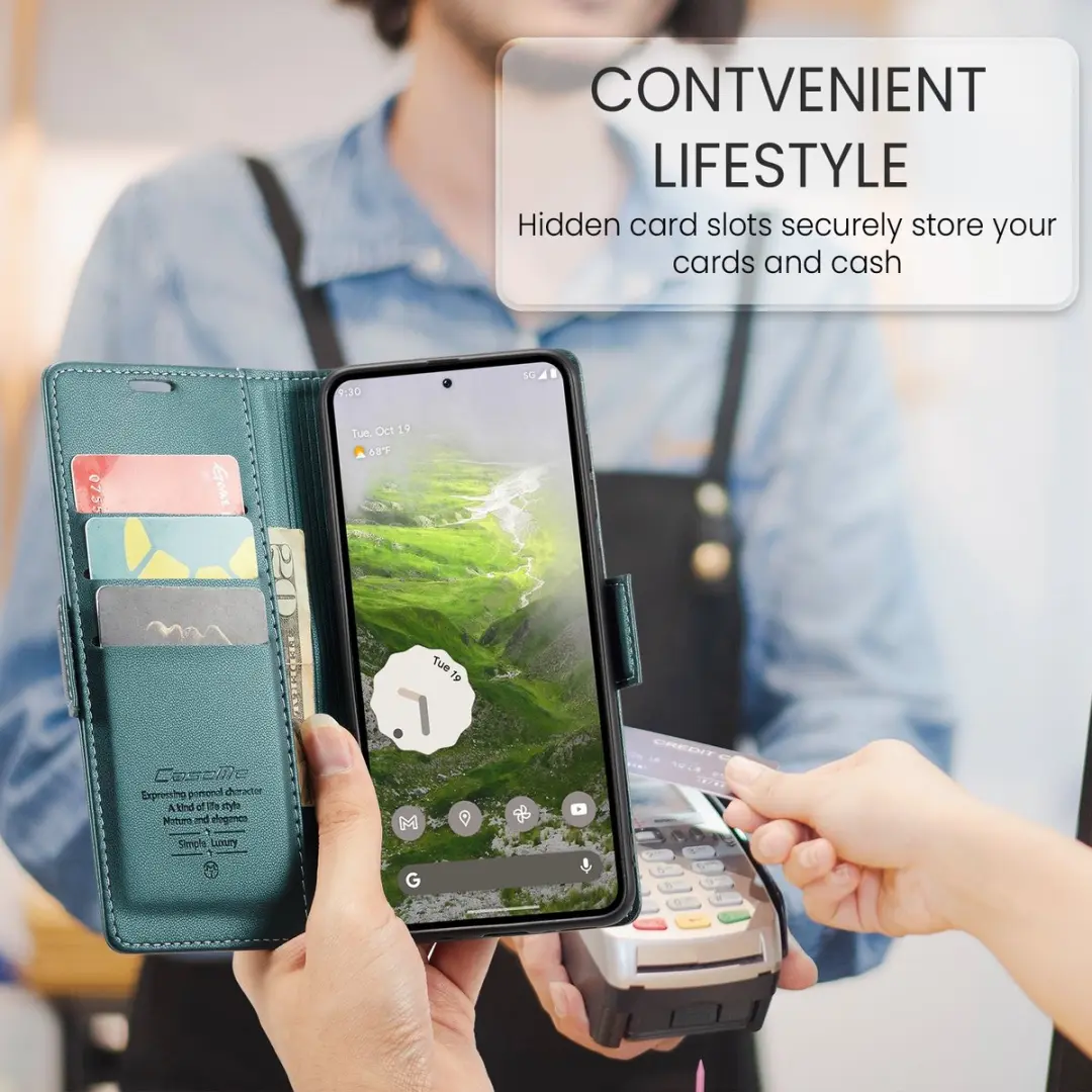 CaseMe 023 Wallet Book Hoesje - Google Pixel 10/10 Pro - Groen