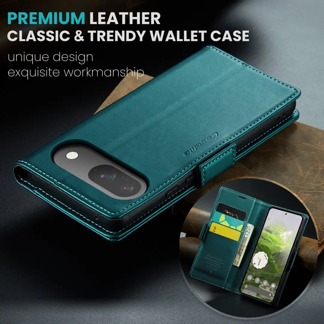 CaseMe 023 Wallet Book Hoesje - Google Pixel 10/10 Pro - Groen - afbeelding 6 van 6