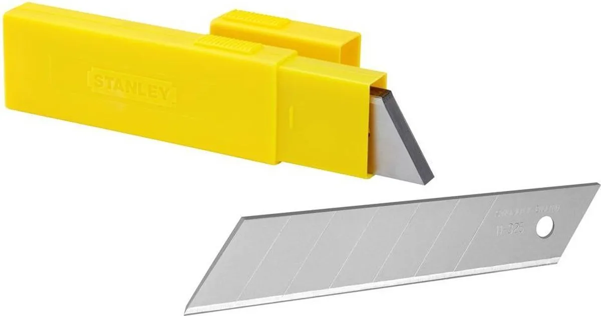 Stanley Afbreekmesjes 25mm - 10 Stuks - Zwart/Geel