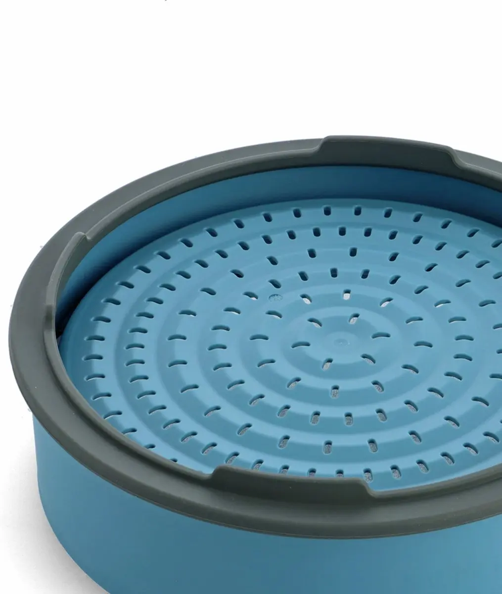 GreenPan Steamy Siliconen Stoommandje 24cm - Blauw