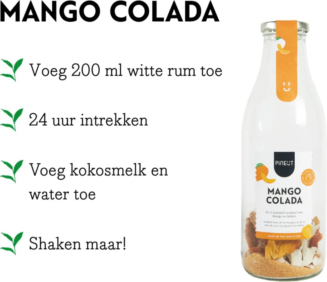 Pineut Cocktail Kruiden Mango Colada Set - 1 Stuk