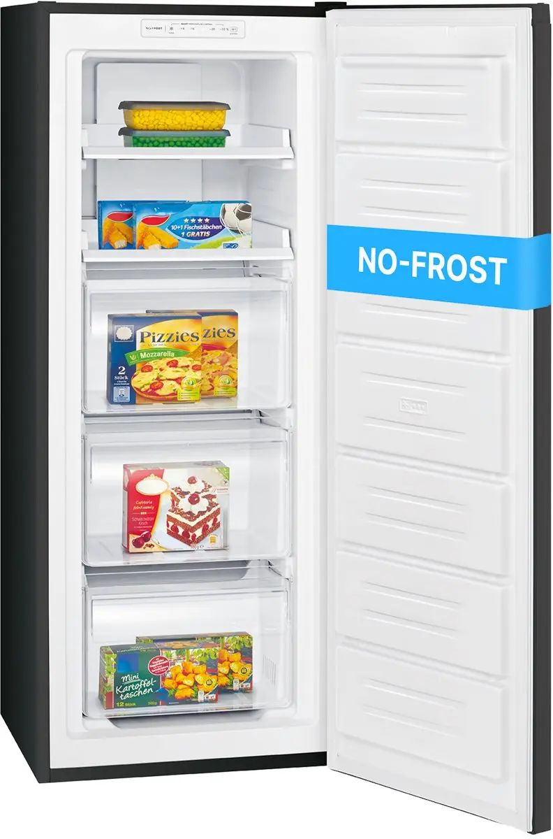 Bomann GS 7343 Vrieskast No Frost 161L - Dark Inox
