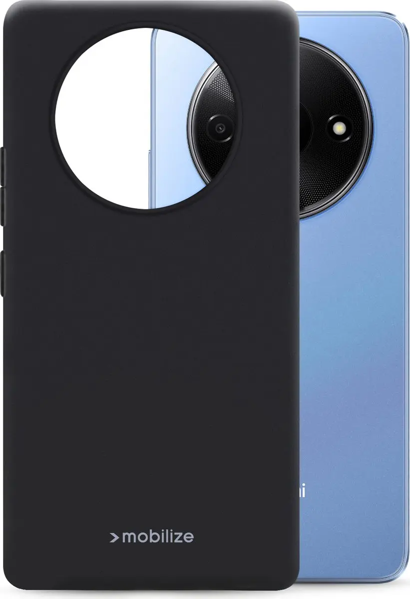 Mobilize Redmi A3 Telefoonhoesje - TPU/Rubber Gelly - Zwart - MOB-RGCMB-REDMIA3