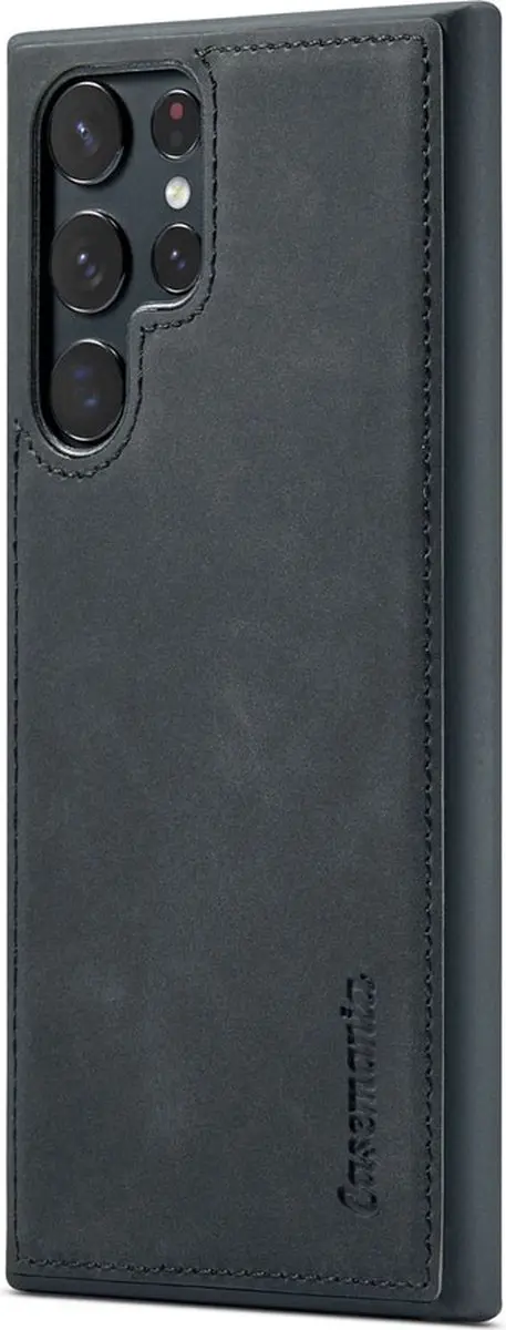 Caseme Bookcase Zwart Samsung Galaxy S23 Ultra Hoesje - 2 Pasjes