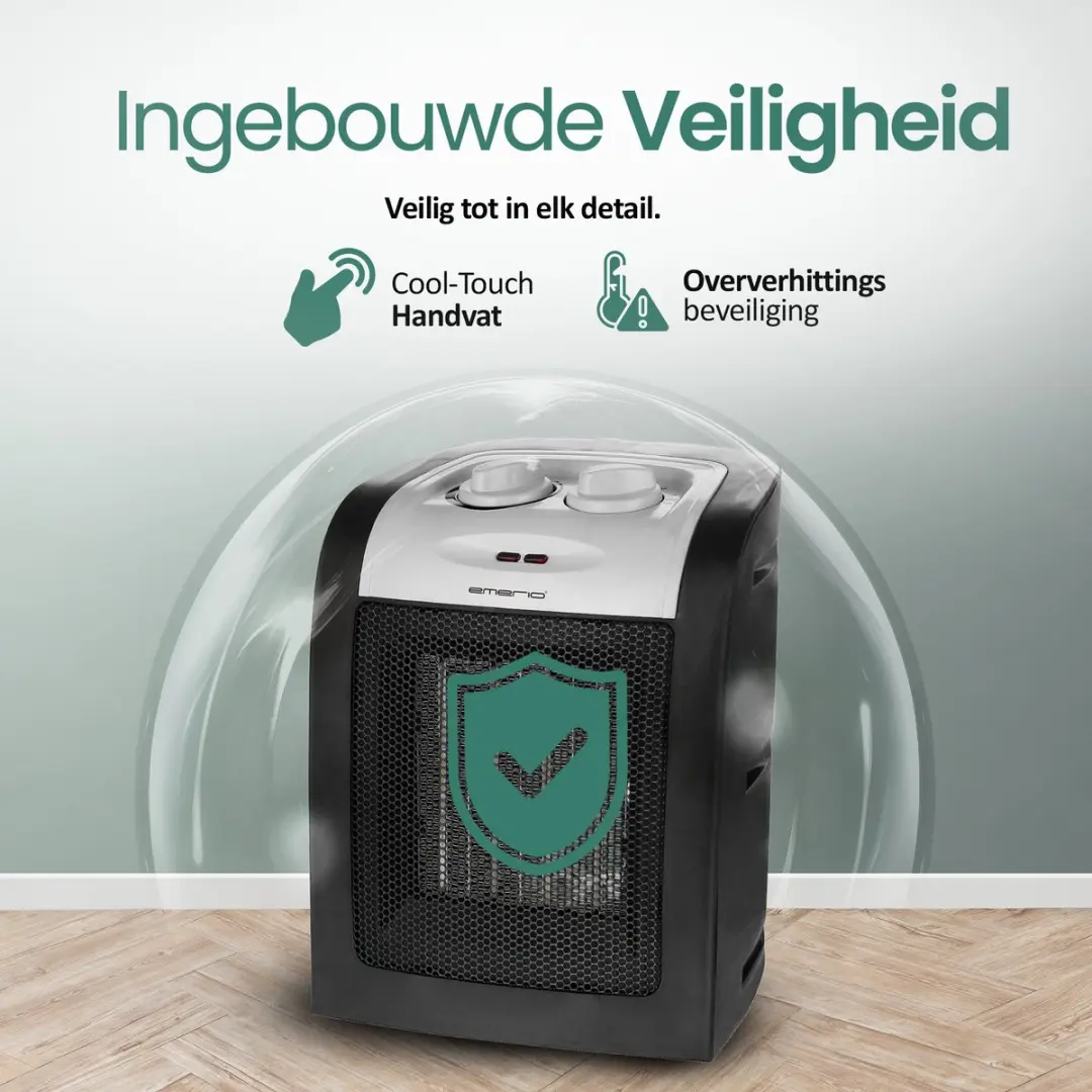 Emerio FH-106145 Ventilator Kachel 1800W - Zwart