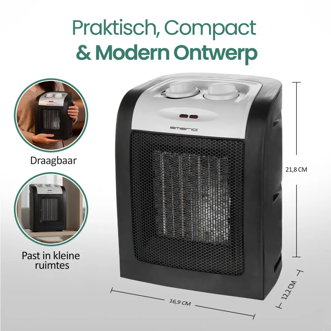 Emerio FH-106145 Ventilator Kachel 1800W - Zwart