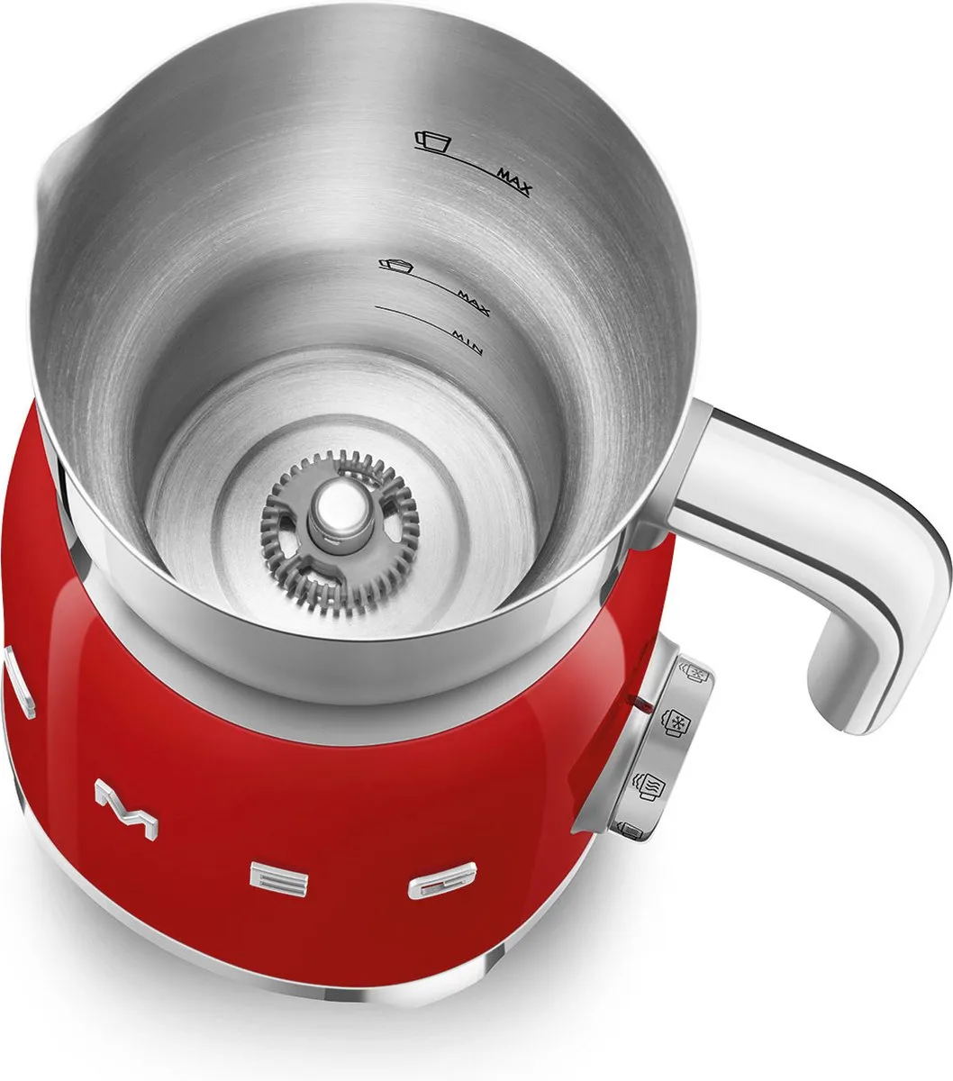Smeg MFF11RDEU Melkopschuimer - 600ml - 6 Snelheden - Rood