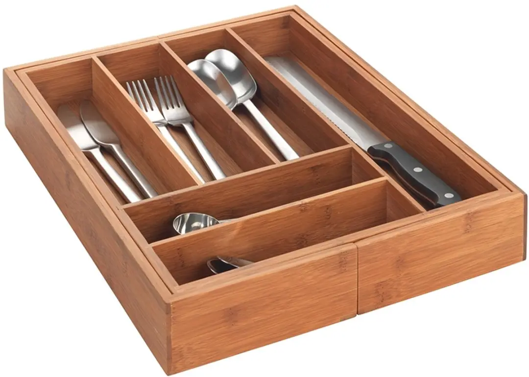 Wenko Bamboe Bestekbak W-1754951100 - 8 Vakken - 42cm