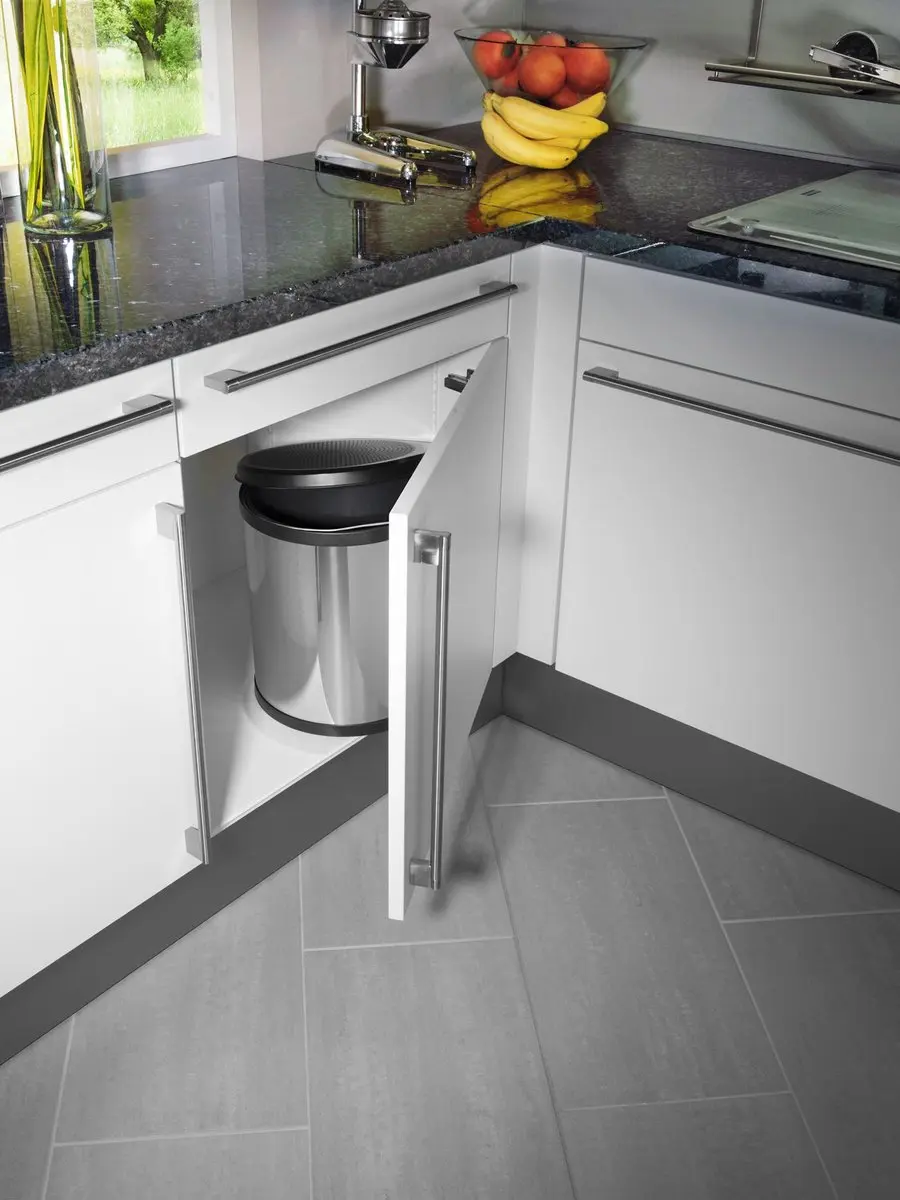 Hailo Compact-Box M Inbouwprullenbak 15L - RVS