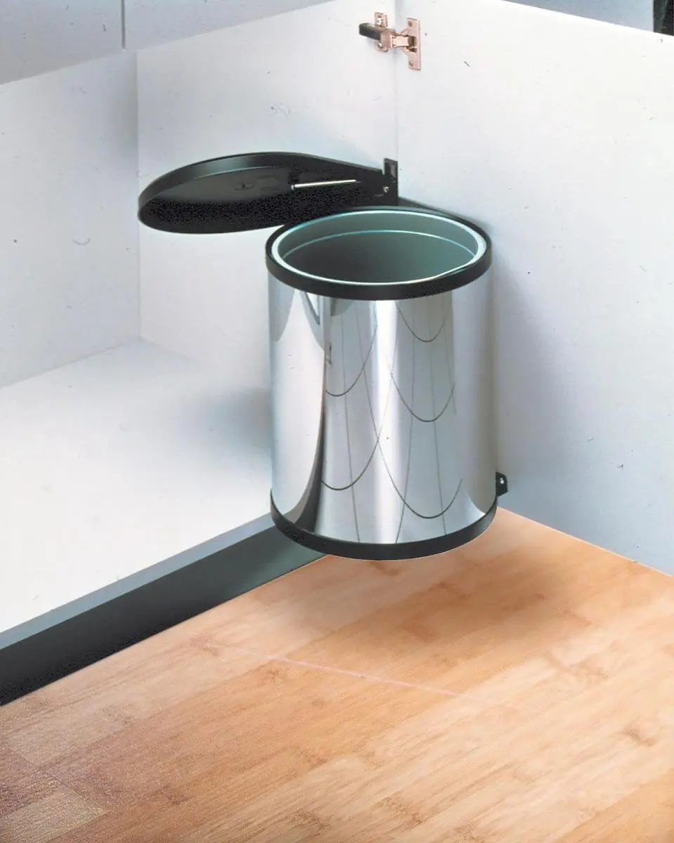 Hailo Compact-Box M Inbouwprullenbak 15L - RVS - afbeelding 6 van 6