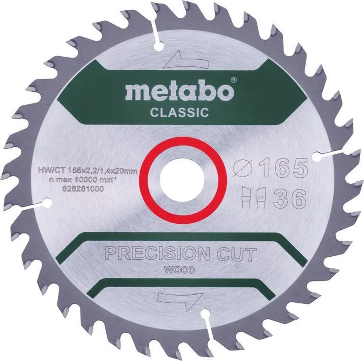 Metabo 628281000 HW/CT Cirkelzaagblad 165mm