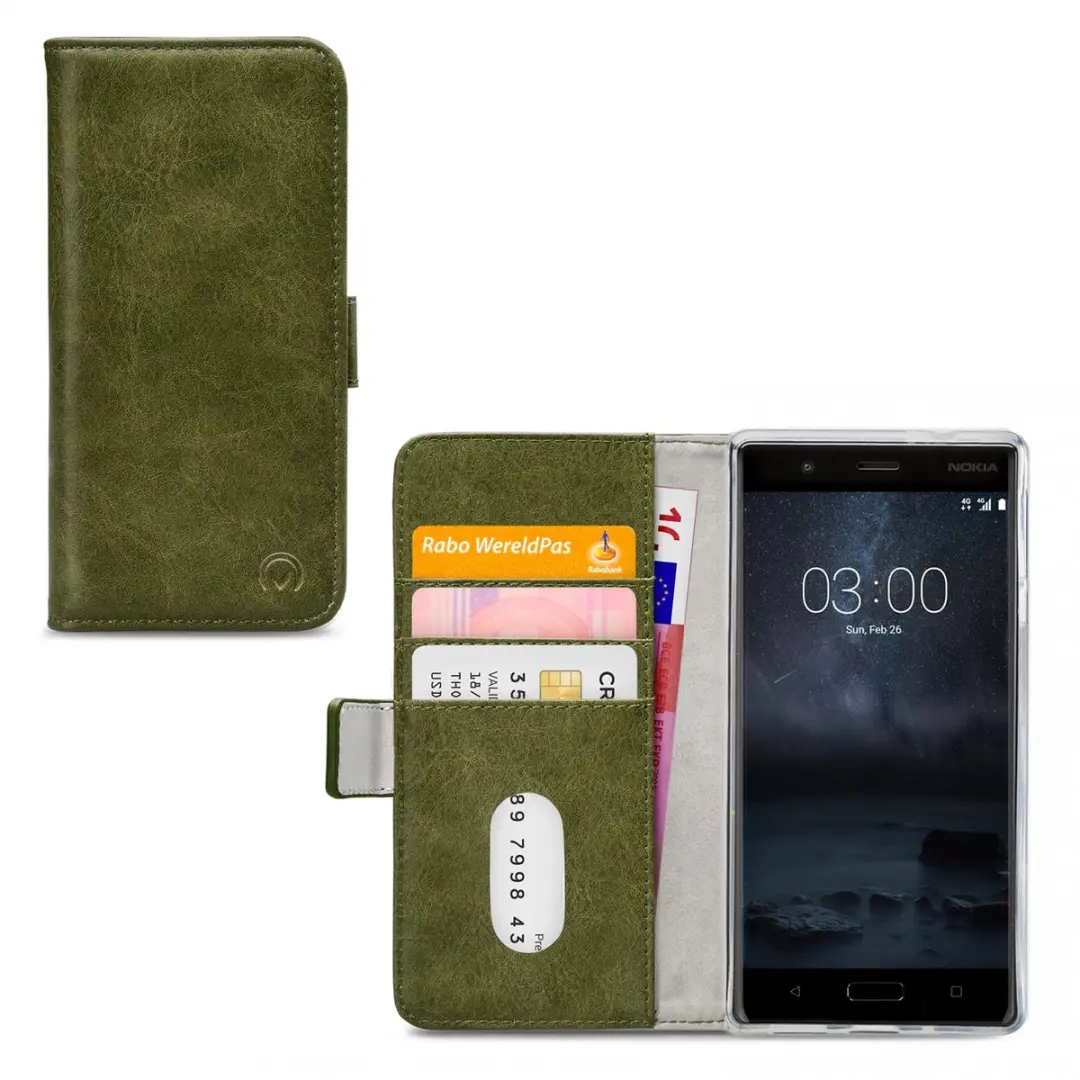 Mobilize Elite Gelly Bookcase Portemonnee Nokia 3 - Groen