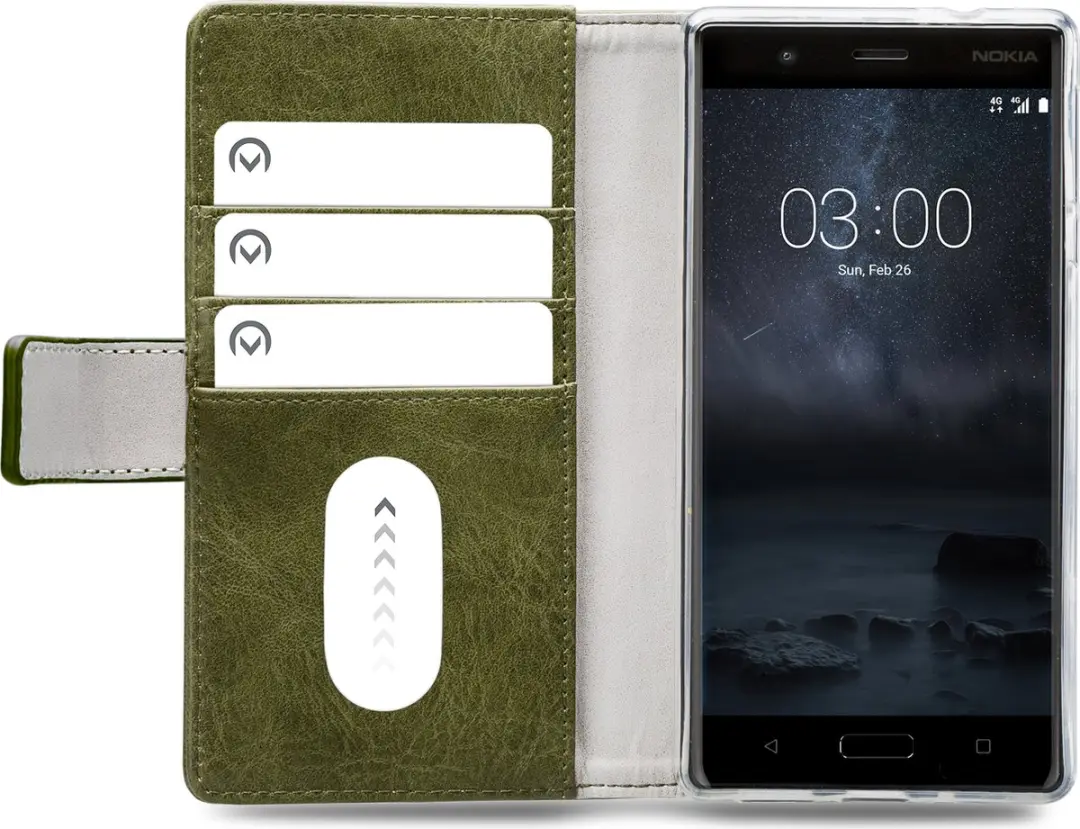 Mobilize Elite Gelly Bookcase Portemonnee Nokia 3 - Groen