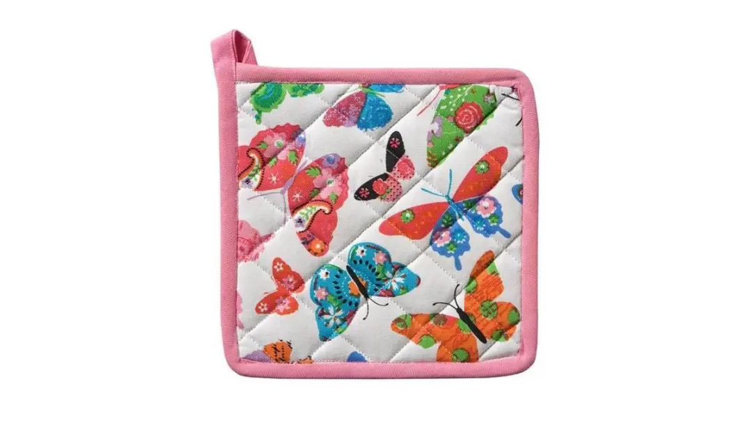 DDDDD Butterfly Pannenlap - 6 Stuks - 20x20cm Wit