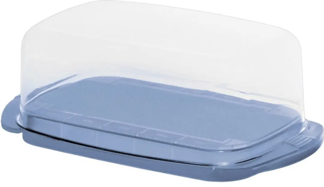 Rotho Fresh Botervloot Horizon Blauw/Transparant 18x9.5x6.9cm