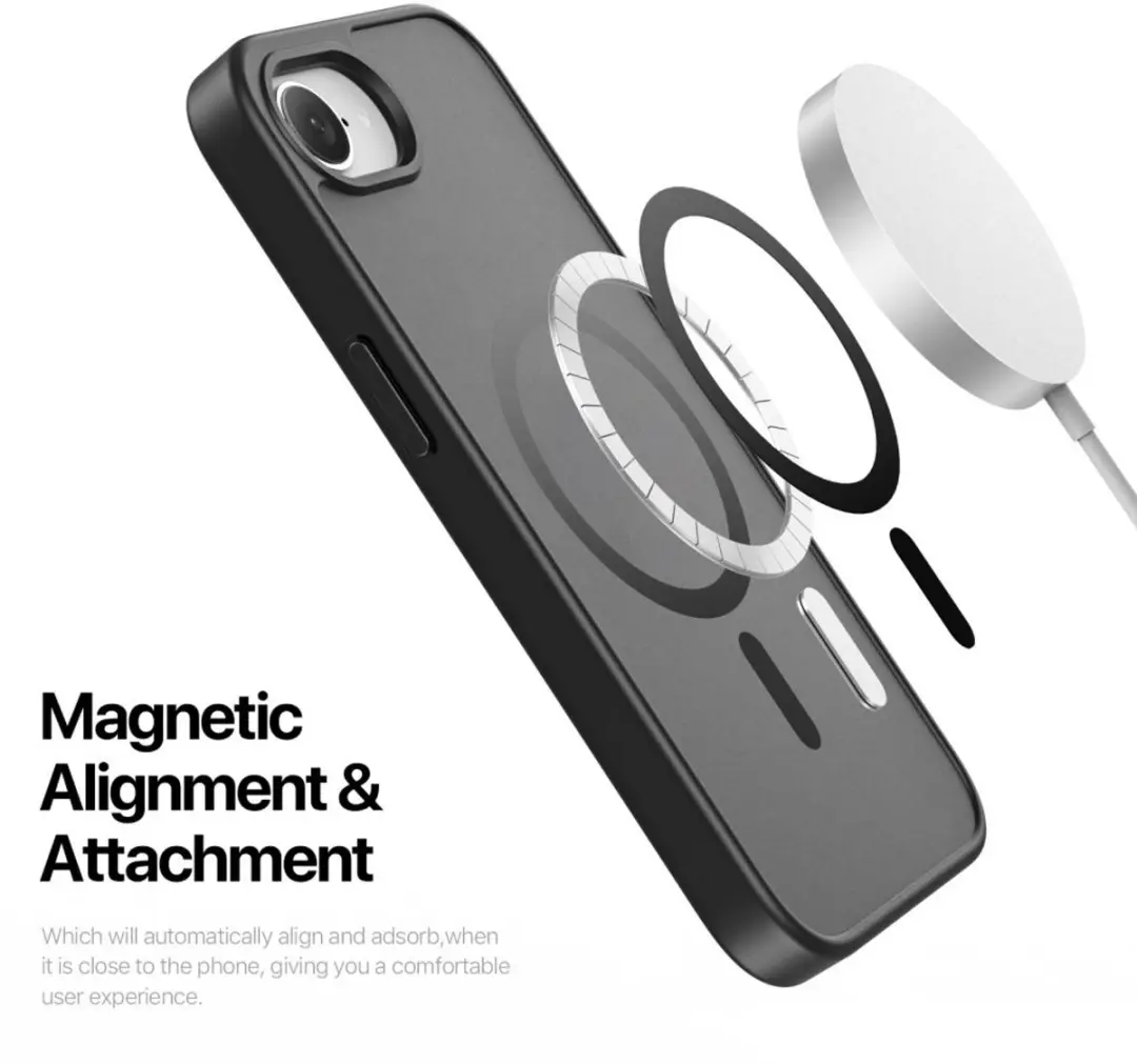 Dux Ducis Yind Hoesje iPhone 16e - Zwart - MagSafe