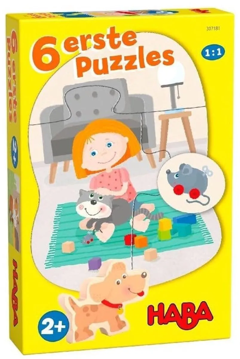 Haba Eerste Puzzels Huisdieren - 6 Stuks Multicolor - afbeelding 6 van 6