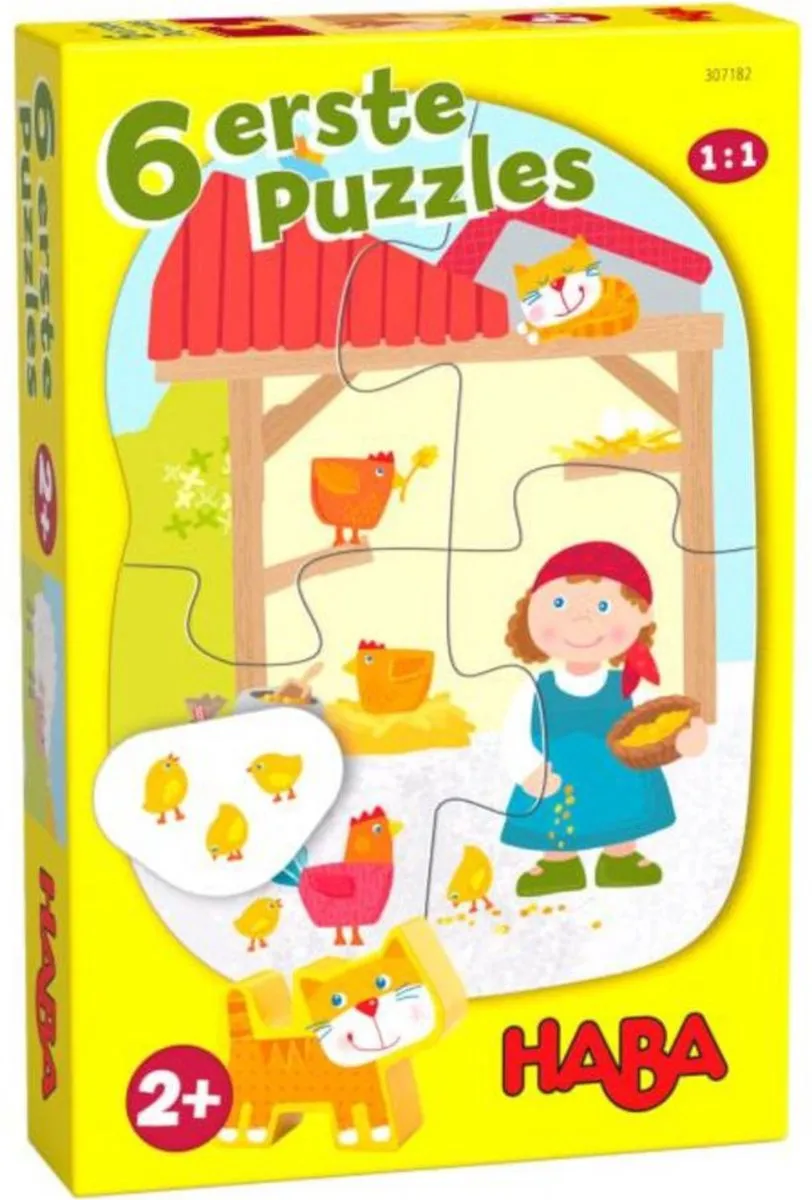 Haba Eerste Puzzels Huisdieren - 6 Stuks Multicolor