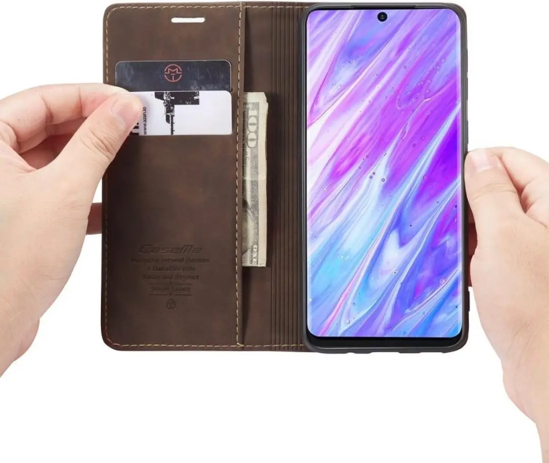 Caseme Book Case Samsung Galaxy S20 Plus - Donkerbruin - afbeelding 6 van 6