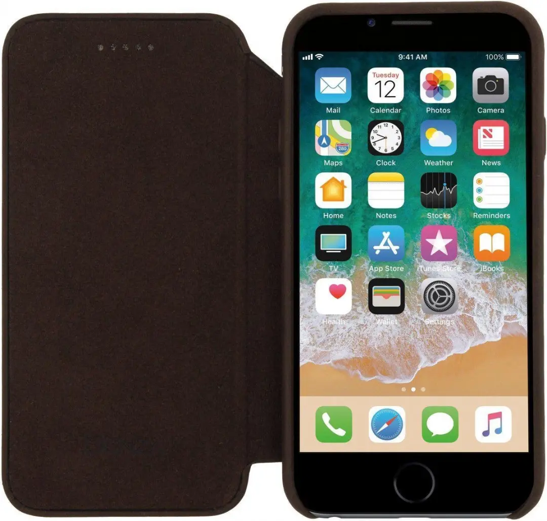 Senza Raw Skinny Leren Portemonnee iPhone 6/6s - Bruin WALCS1029