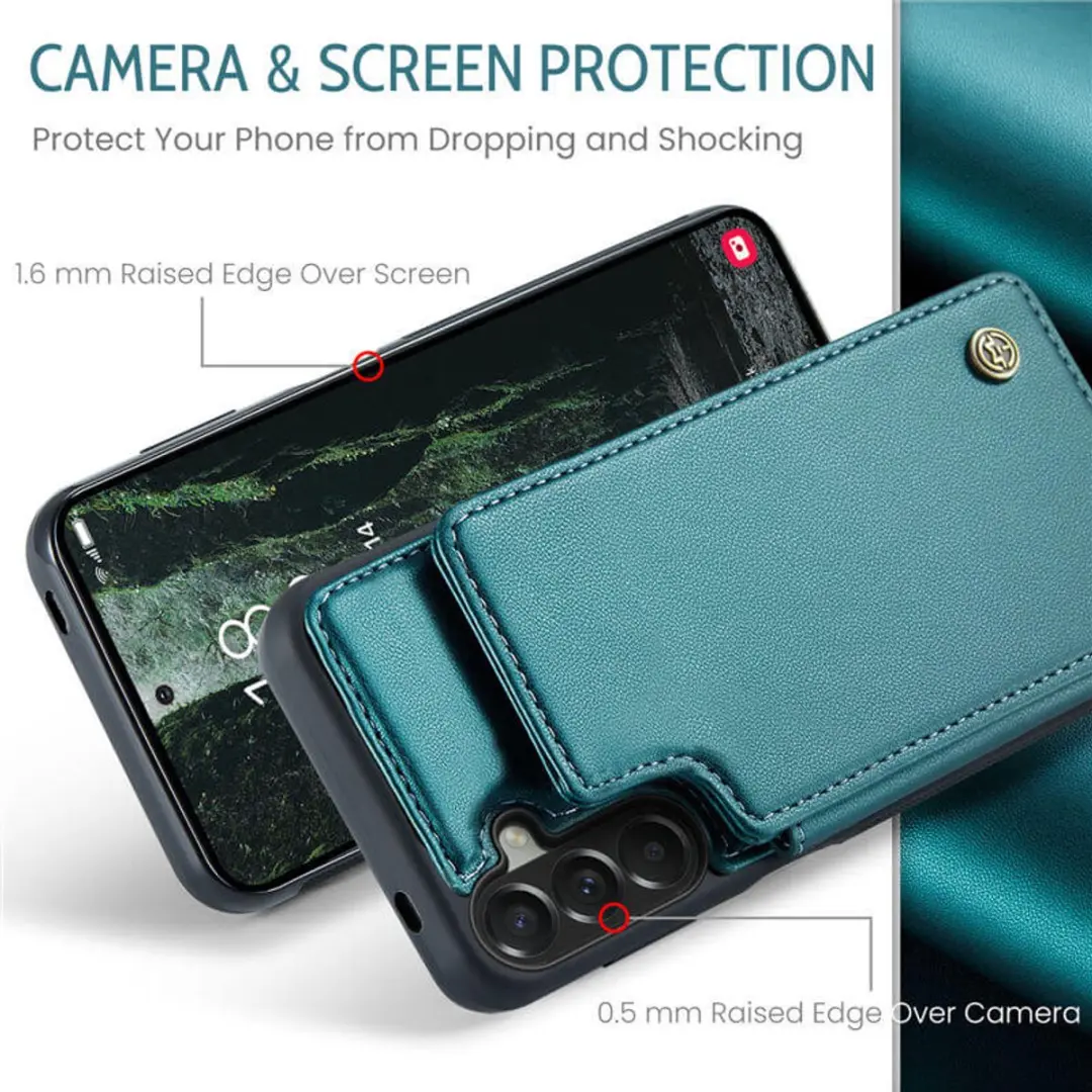 Caseme Portemonnee Backcover Galaxy A57 - Anti-RFID Groen - afbeelding 6 van 6