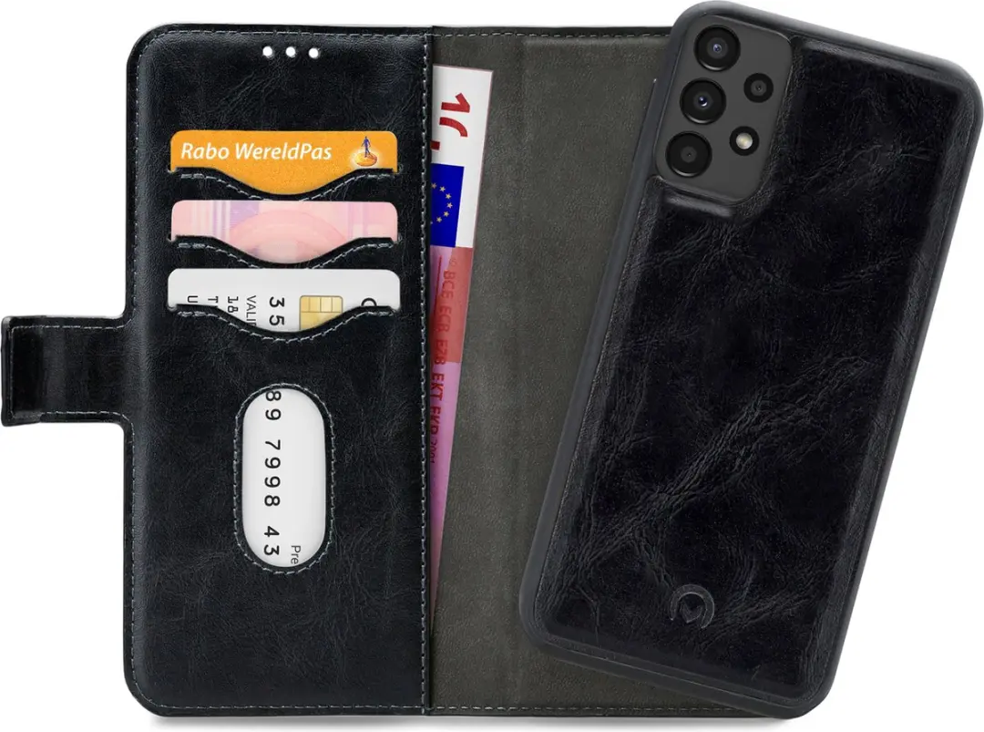 Mobilize Bookcase Hoesje Samsung Galaxy A13 4G - Zwart - Kunstleer - 4 Pasjes