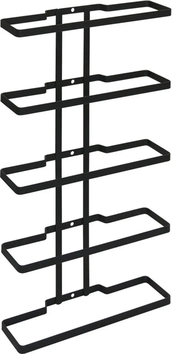 Metaltex Wine Wall Flessenhouder 5 Wijnflessen - Zwart - afbeelding 6 van 6