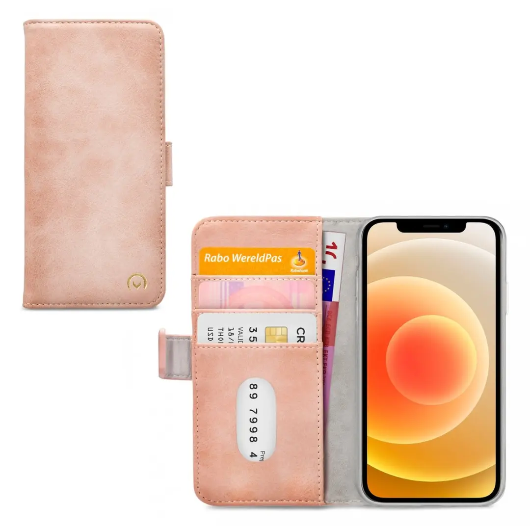 Mobilize iPhone 12 Elite Gelly Wallet Book Case Licht Roze - mpn-8718256935145