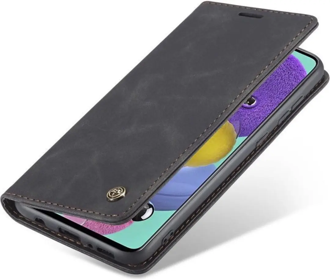 Caseme Book Case A515-17 - Samsung Galaxy A51 Hoesje - 2 Pasjes - Zwart - afbeelding 6 van 6