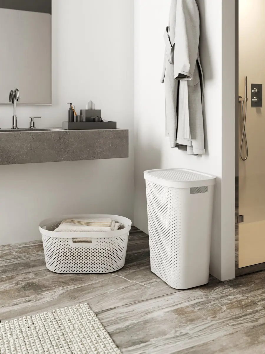 Curver Infinity Recycled Wasmand met deksel 60L + 40L - 2 Stuks