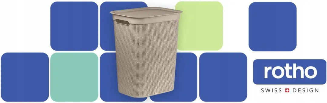 Rotho Brisen 50L Wasmand met deksel - Beige