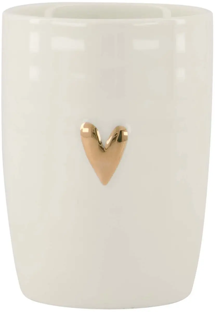 Zusss Koffiemok Hartje - Wit/Goud
