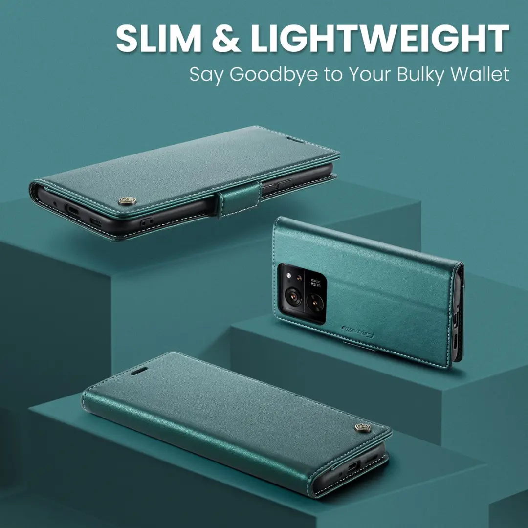 Caseme Wallet Case voor Xiaomi Redmi Note 12 Pro+ - Groen