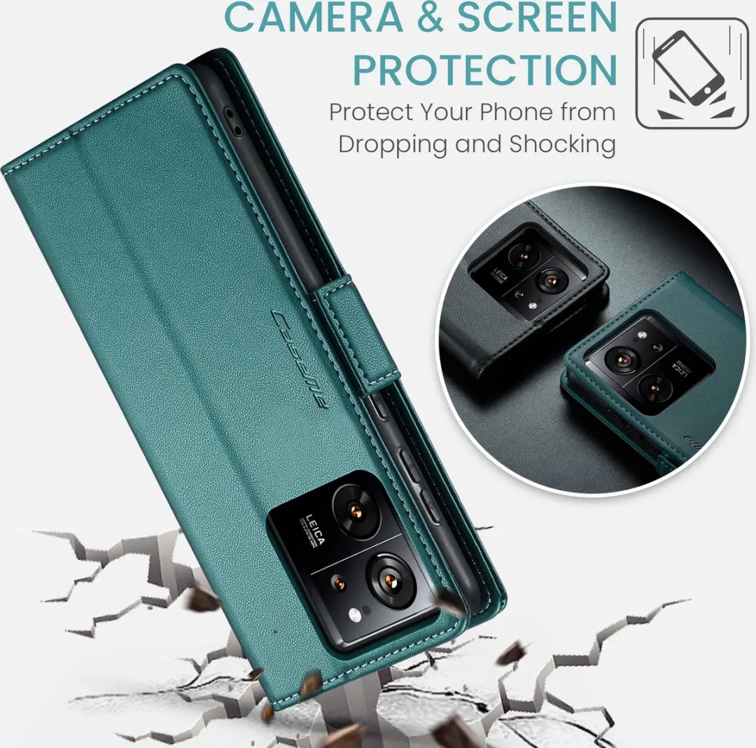 Caseme Wallet Case voor Xiaomi Redmi Note 12 Pro+ - Groen