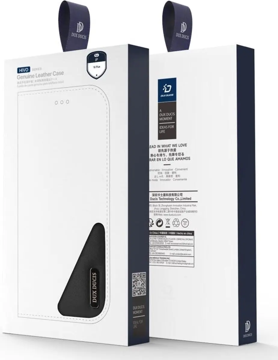 Dux Ducis Hivo Series iPhone 16 Plus Hoesje - 3 Pasjes - Zwart